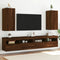 vidaXL - Tv-wandmeubelen - met - LED - 2 - st - 30,5x35x70 - cm - bruin - eikenkleur