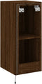 vidaXL - Tv-wandmeubelen - met - LED - 2 - st - 30,5x35x70 - cm - bruin - eikenkleur