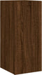 vidaXL - Tv-wandmeubelen - met - LED - 2 - st - 30,5x35x70 - cm - bruin - eikenkleur