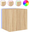 vidaXL - Tv-wandmeubelen - met - LED - 2 - st - 40,5x35x40 - cm - sonoma - eikenkleurig