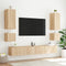vidaXL - Tv-wandmeubelen - met - LED - 2 - st - 40,5x35x40 - cm - sonoma - eikenkleurig
