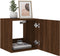 vidaXL - Tv-wandmeubelen - met - LED - 2 - st - 40,5x35x40 - cm - bruin - eikenkleur