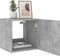 vidaXL - Tv-wandmeubelen - met - LED - 2 - st - 40,5x35x40 - cm - betongrijs