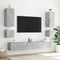vidaXL - Tv-wandmeubelen - met - LED - 2 - st - 40,5x35x40 - cm - betongrijs