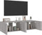 vidaXL - Tv-wandmeubelen - met - LED - 2 - st - 60x35x31 - cm - grijs - sonoma - eiken