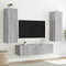 vidaXL - Tv-wandmeubelen - met - LED - 2 - st - 60x35x31 - cm - grijs - sonoma - eiken