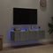 vidaXL - Tv-wandmeubelen - met - LED - 2 - st - 60x35x31 - cm - grijs - sonoma - eiken