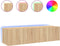 vidaXL - Tv-wandmeubelen - met - LED - 2 - st - 60x35x31 - cm - sonoma - eikenkleurig