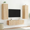 vidaXL - Tv-wandmeubelen - met - LED - 2 - st - 60x35x31 - cm - sonoma - eikenkleurig