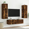 vidaXL - Tv-wandmeubelen - met - LED - 2 - st - 60x35x31 - cm - gerookt - eikenkleurig