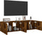 vidaXL - Tv-wandmeubelen - met - LED - 2 - st - 60x35x31 - cm - gerookt - eikenkleurig