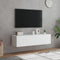vidaXL - Tv-wandmeubelen - met - LED-verlichting - 2 - st - 60x35x31 - cm - wit