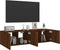 vidaXL - Tv-wandmeubelen - met - LED-verlichting - 2 - st - 60x35x31 - cm - bruineiken