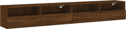 vidaXL - Tv-wandmeubels - 2 - st - 100x30x30 - cm - bewerkt - hout - bruin - eikenkleur