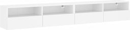 vidaXL - Tv-wandmeubels - 2 - st - 100x30x30 - cm - bewerkt - hout - wit