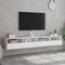 vidaXL - Tv-wandmeubels - 2 - st - 100x30x30 - cm - bewerkt - hout - wit