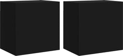 vidaXL - Tv-wandmeubels - 2 - st - 40,5x30x40 - cm - bewerkt - hout - zwart