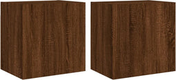 vidaXL - Tv-wandmeubels - 2 - st - 40,5x30x40 - cm - bewerkt - hout - bruineikenkleur
