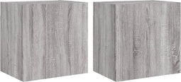 vidaXL - Tv-wandmeubels - 2 - st - 40,5x30x40 - cm - hout - grijs - sonoma
