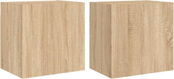 vidaXL - Tv-wandmeubels - 2 - st - 40,5x30x40 - cm - hout - sonoma - eikenkleurig
