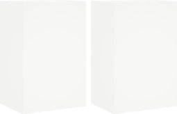 vidaXL - Tv-wandmeubels - 2 - st - 40,5x30x60 - cm - bewerkt - hout - wit