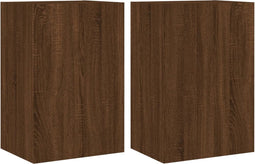 vidaXL - Tv-wandmeubels - 2 - st - 40,5x30x60 - cm - bewerkt - hout - bruineikenkleur