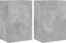 vidaXL - Tv-wandmeubels - 2 - st - 40,5x30x60 - cm - bewerkt - hout - betongrijs