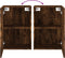 vidaXL - Tv-wandmeubels - 2 - st - 40,5x30x60 - cm - bewerkt - hout - gerookt - eiken
