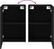 vidaXL - Tv-wandmeubels - 2 - st - 40,5x30x60 - cm - bewerkt - hout - zwart