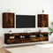 vidaXL - Tv-wandmeubels - 2 - st - 40,5x30x60 - cm - bewerkt - hout - gerookt - eiken