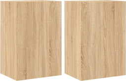 vidaXL - Tv-wandmeubels - 2 - st - 40,5x30x60 - cm - hout - sonoma - eikenkleurig