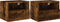 vidaXL - Tv-wandmeubels - 2 - st - 40x30x30 - cm - bewerkt - hout - gerookt - eikenkleur