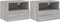 vidaXL - Tv-wandmeubels - 2 - st - 40x30x30 - cm - bewerkt - hout - grijs - sonoma
