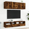 vidaXL - Tv-wandmeubels - 2 - st - 40x30x30 - cm - bewerkt - hout - gerookt - eikenkleur