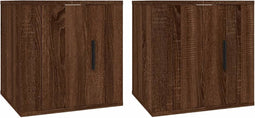 vidaXL - Tv-wandmeubels - 2 - st - 40x34,5x40 - cm - bruin - eikenkleur