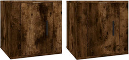 vidaXL - Tv-wandmeubels - 2 - st - 40x34,5x40 - cm - gerookt - eikenkleurig