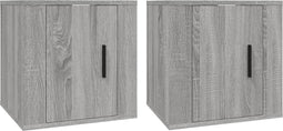 vidaXL - Tv-wandmeubels - 2 - st - 40x34,5x40 - cm - grijs - sonoma - eikenkleurig