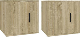 vidaXL - Tv-wandmeubels - 2 - st - 40x34,5x40 - cm - sonoma - eikenkleurig