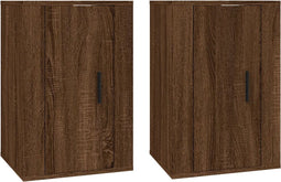 vidaXL - Tv-wandmeubels - 2 - st - 40x34,5x60 - cm - bruin - eikenkleur