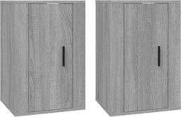 vidaXL - Tv-wandmeubels - 2 - st - 40x34,5x60 - cm - grijs - sonoma - eikenkleurig