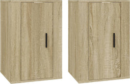 vidaXL - Tv-wandmeubels - 2 - st - 40x34,5x60 - cm - sonoma - eikenkleurig