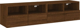 vidaXL - Tv-wandmeubels - 2 - st - 60x30x30 - cm - bewerkt - hout - bruin - eikenkleur