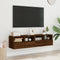 vidaXL - Tv-wandmeubels - 2 - st - 60x30x30 - cm - bewerkt - hout - bruin - eikenkleur