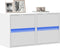 vidaXL - Tv-wandmeubels - 2 - st - met - LED-verlichting - 41x31x45 - cm - wit