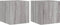 vidaXL - Tv-wandmeubels - met - LED - 2 - st - 30,5x35x30 - cm - grijs - sonoma - eiken