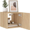 vidaXL - Tv-wandmeubels - met - LED - 2 - st - 30,5x35x30 - cm - sonoma - eikenkleurig