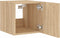 vidaXL - Tv-wandmeubels - met - LED - 2 - st - 30,5x35x30 - cm - sonoma - eikenkleurig