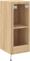 vidaXL - Tv-wandmeubels - met - LED - 2 - st - 30,5x35x70 - cm - sonoma - eikenkleurig