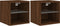 vidaXL - Tv-wandmeubels - met - LED - 2 - st - 30x28,5x30 - cm - bruin - eikenkleur
