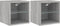 vidaXL - Tv-wandmeubels - met - LED - 2 - st - 30x28,5x30 - cm - grijs - sonoma - eiken